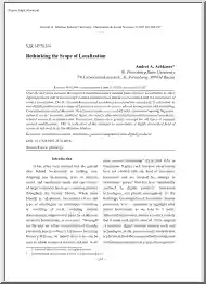 Andrei A. Achkasov - Rethinking the Scope of Localization