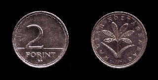 A 2008 március elsején kivont 2 forintos érme