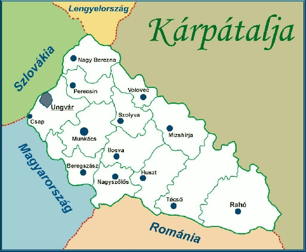 Kárpátalja térképe