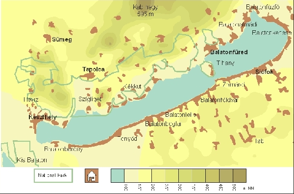 Települések a Balaton körül