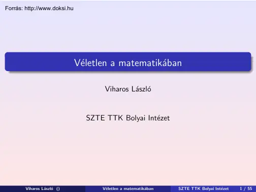 Viharos László - Véletlen a matematikában