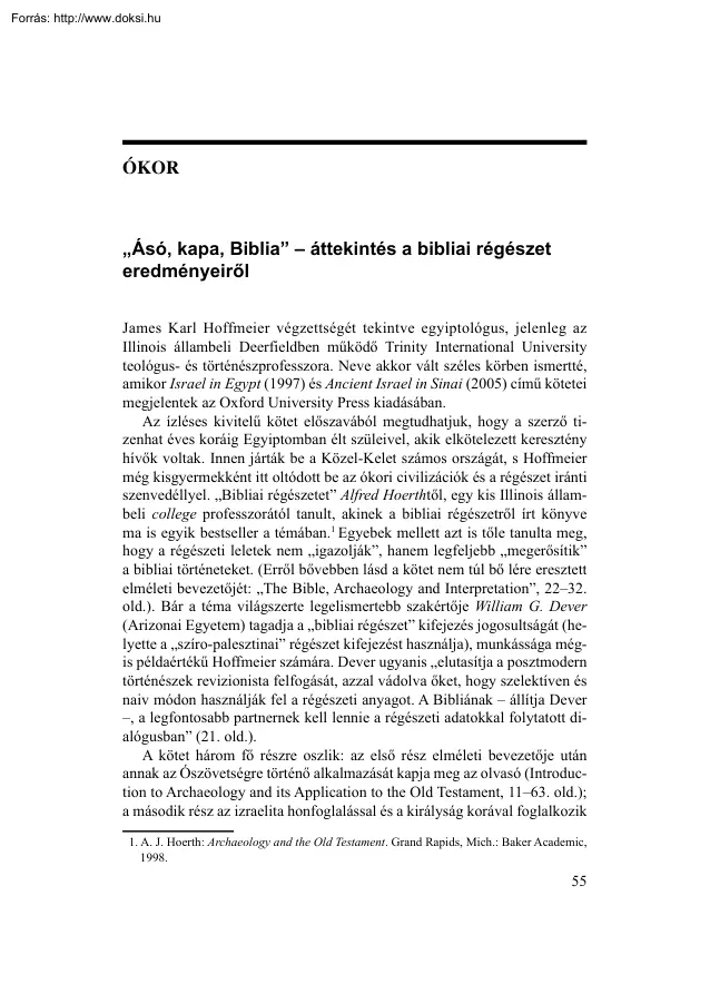 Grüll Tibor - Ásó, kapa, Biblia, áttekintés a bibliai régészet eredményeiről