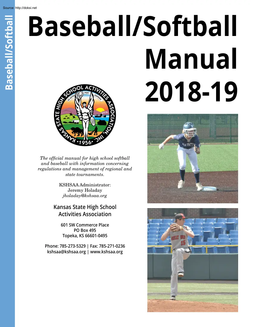 Baseball, Softball Manual