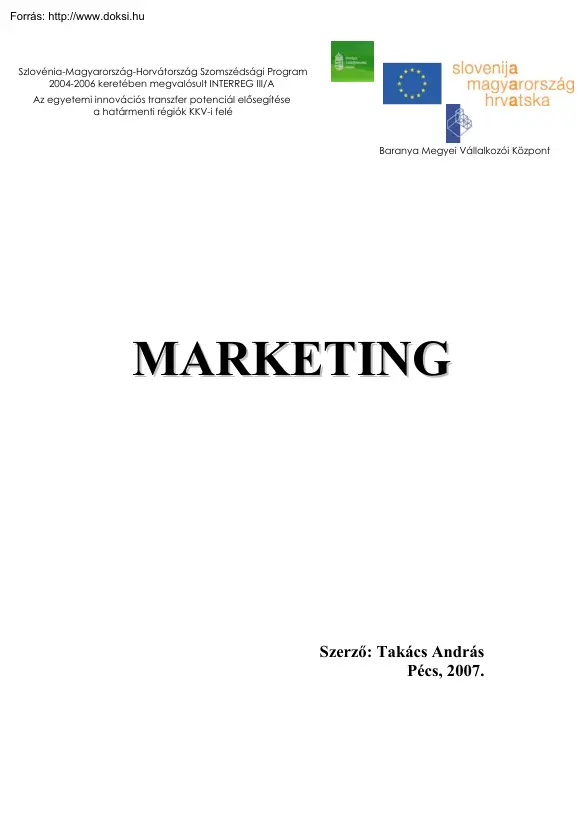 Takács András - Marketing