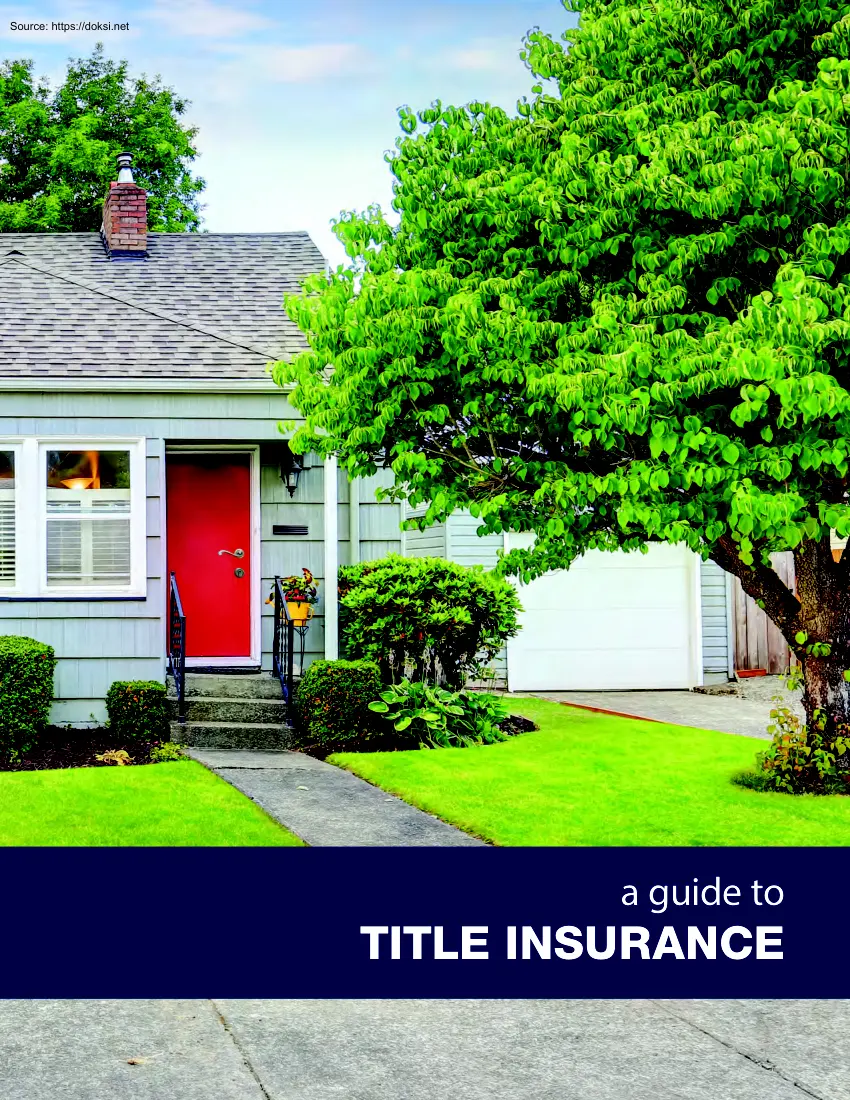 A Guide to Title Insurance