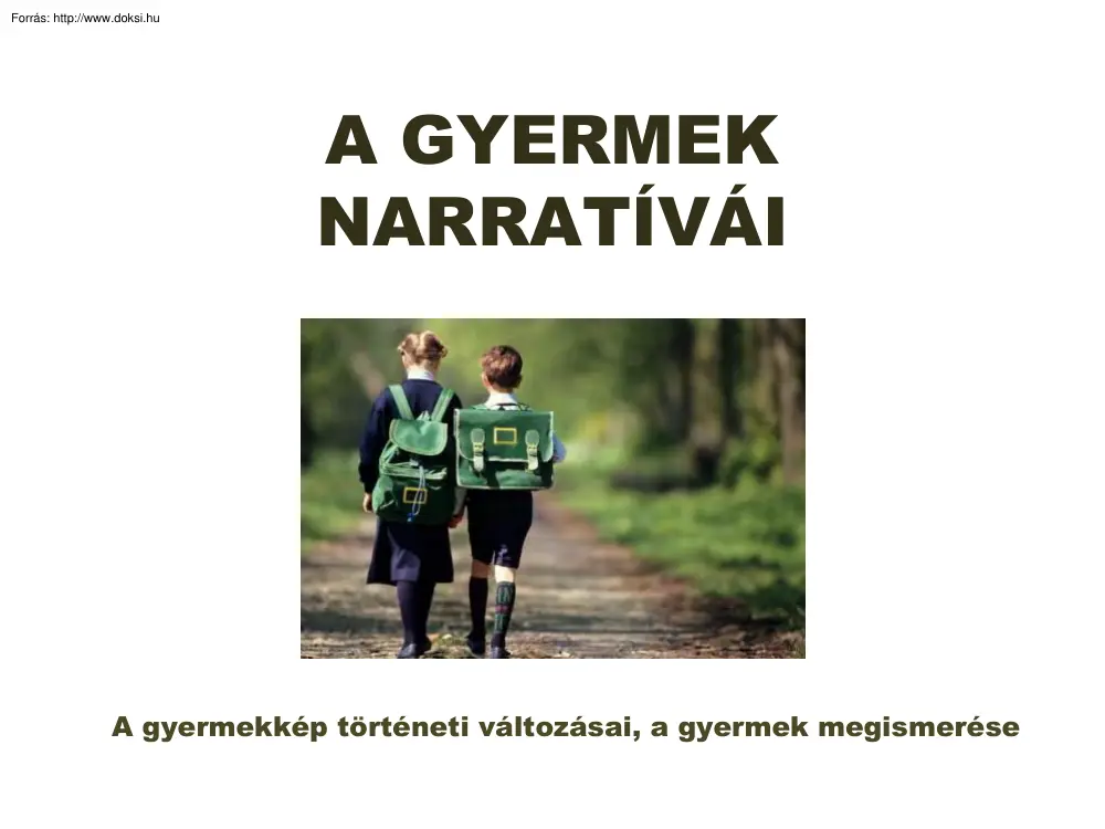 A gyermek narratívái