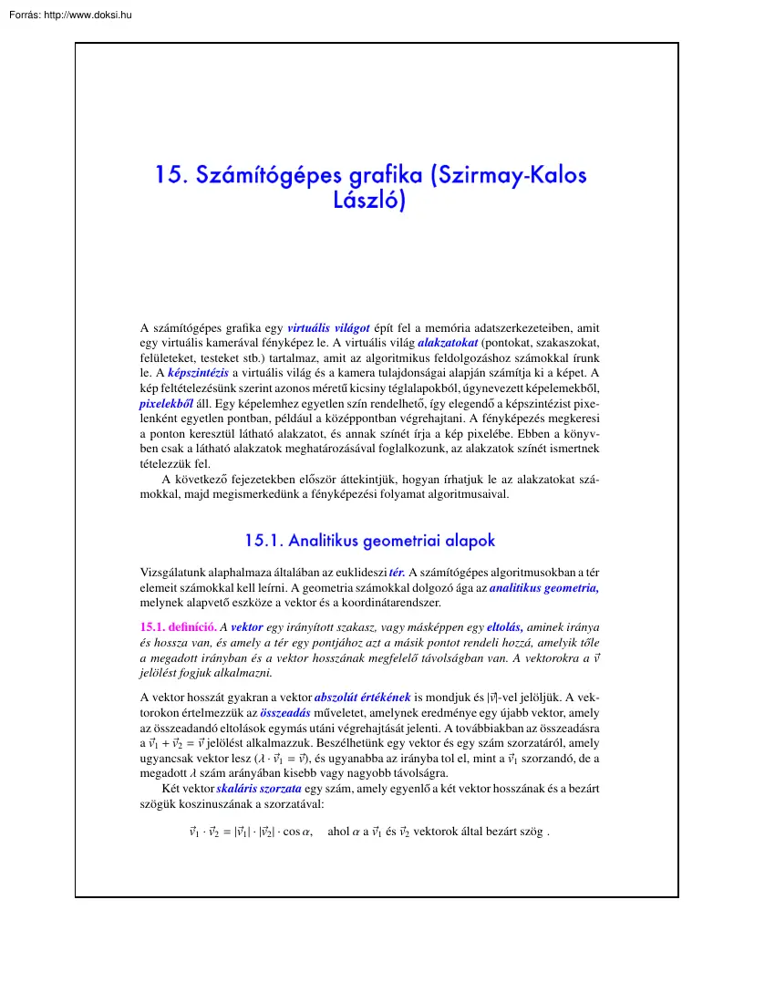 Szirmay-Kalos László - Számítógépes grafika