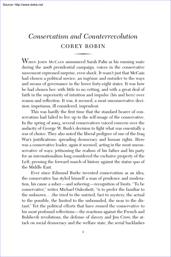 Corey Robin - Conservatism and Counterrevolution