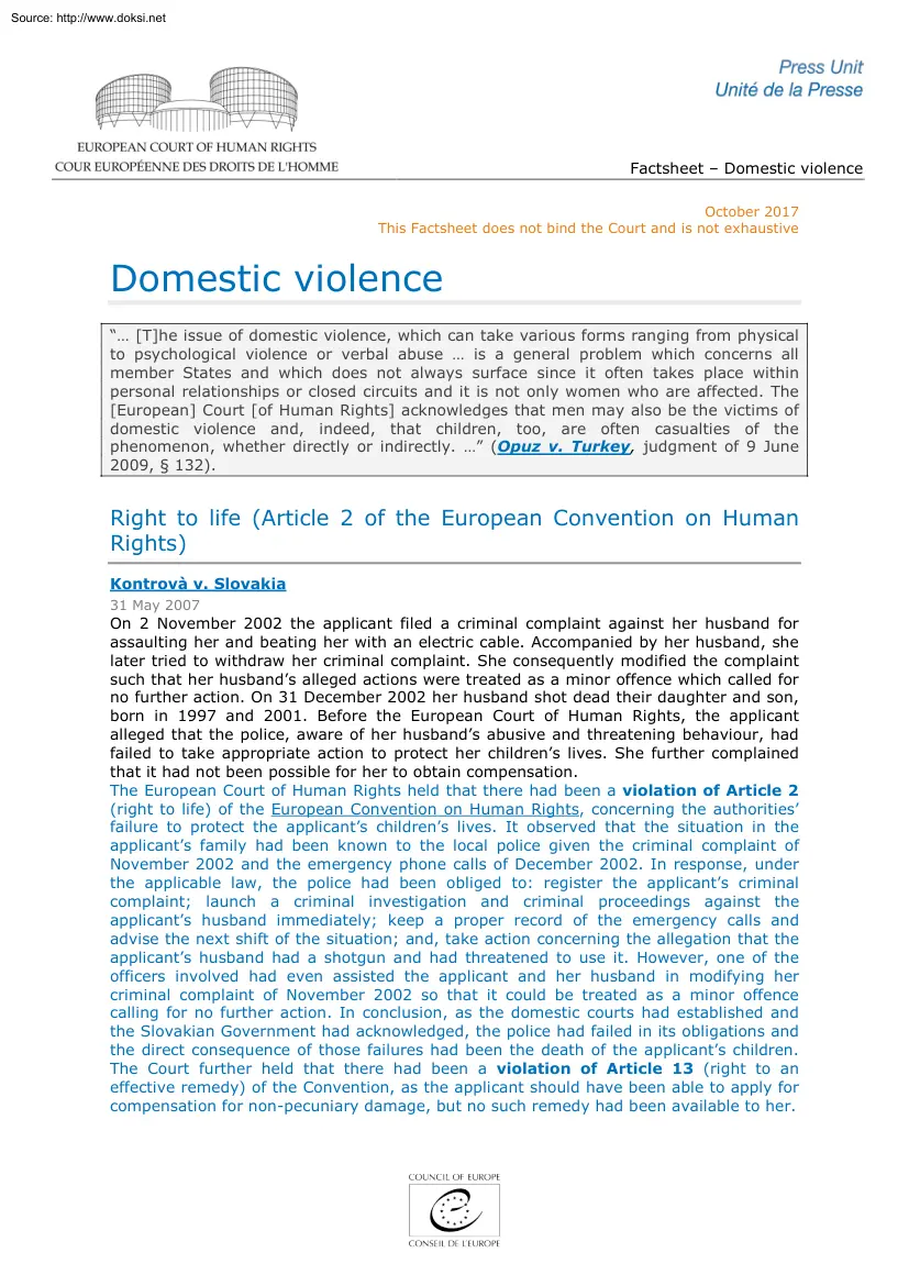 Domestic Violence