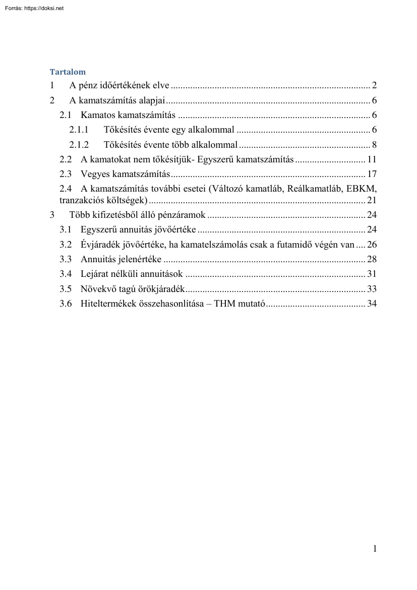 A pénz időértéke