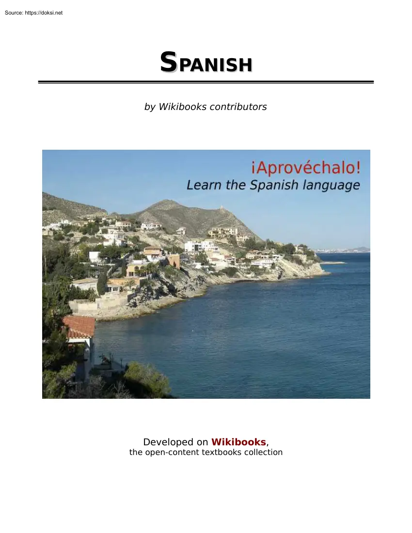 Spanish by Wikibooks contributors