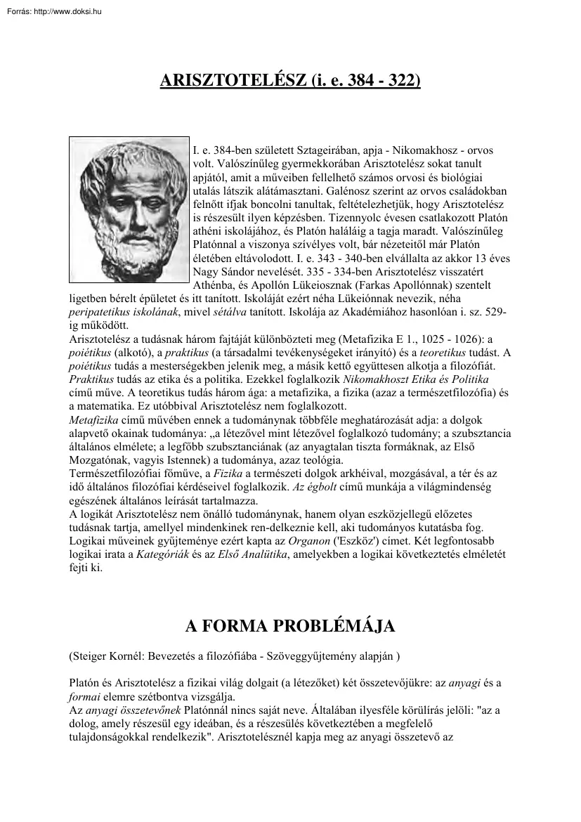 Arisztotelész