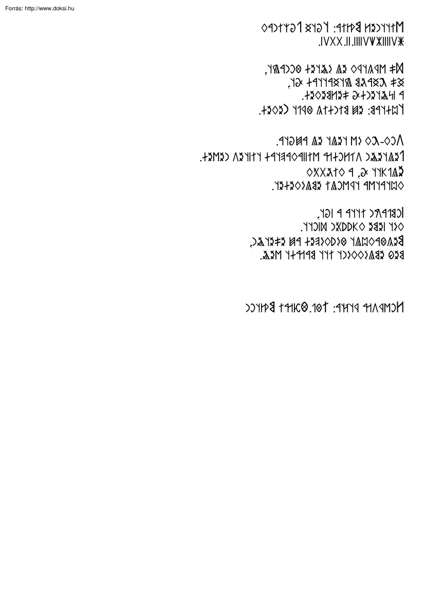 Wittner Mária - Tóth Józsinak, rovásírással