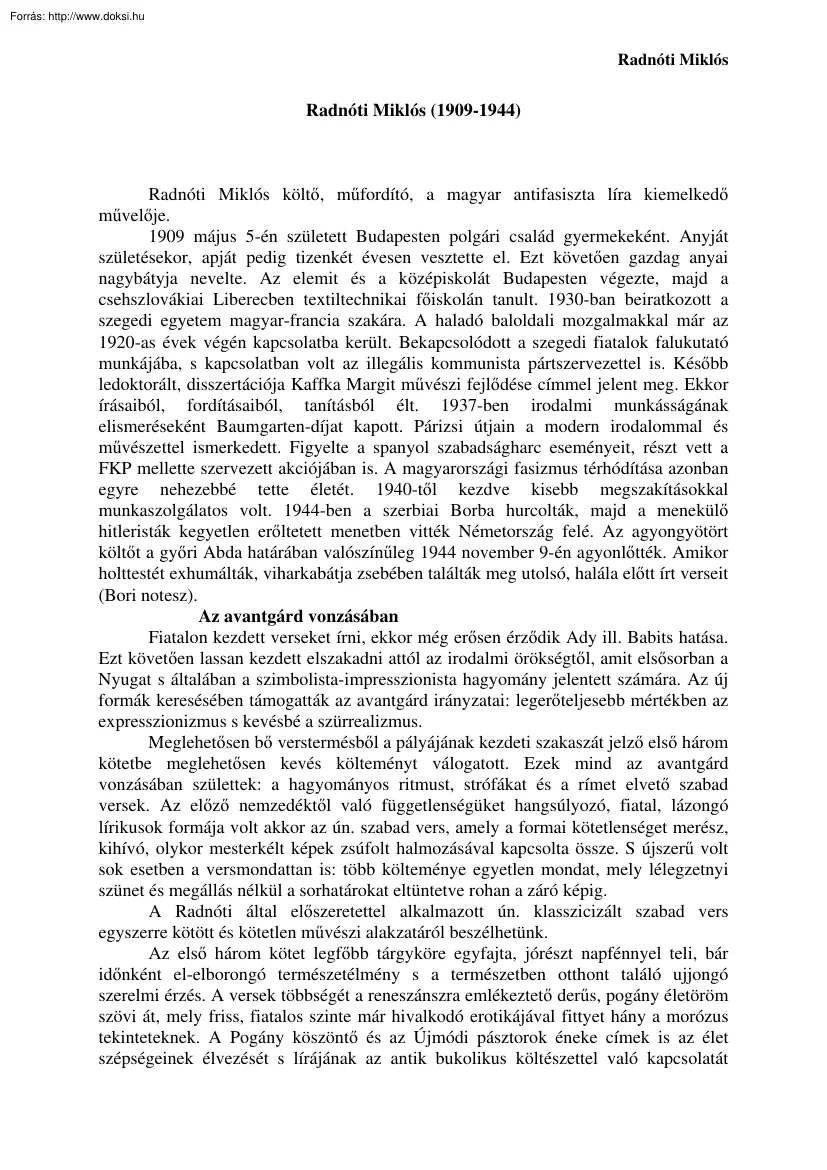 Radnóti Miklós