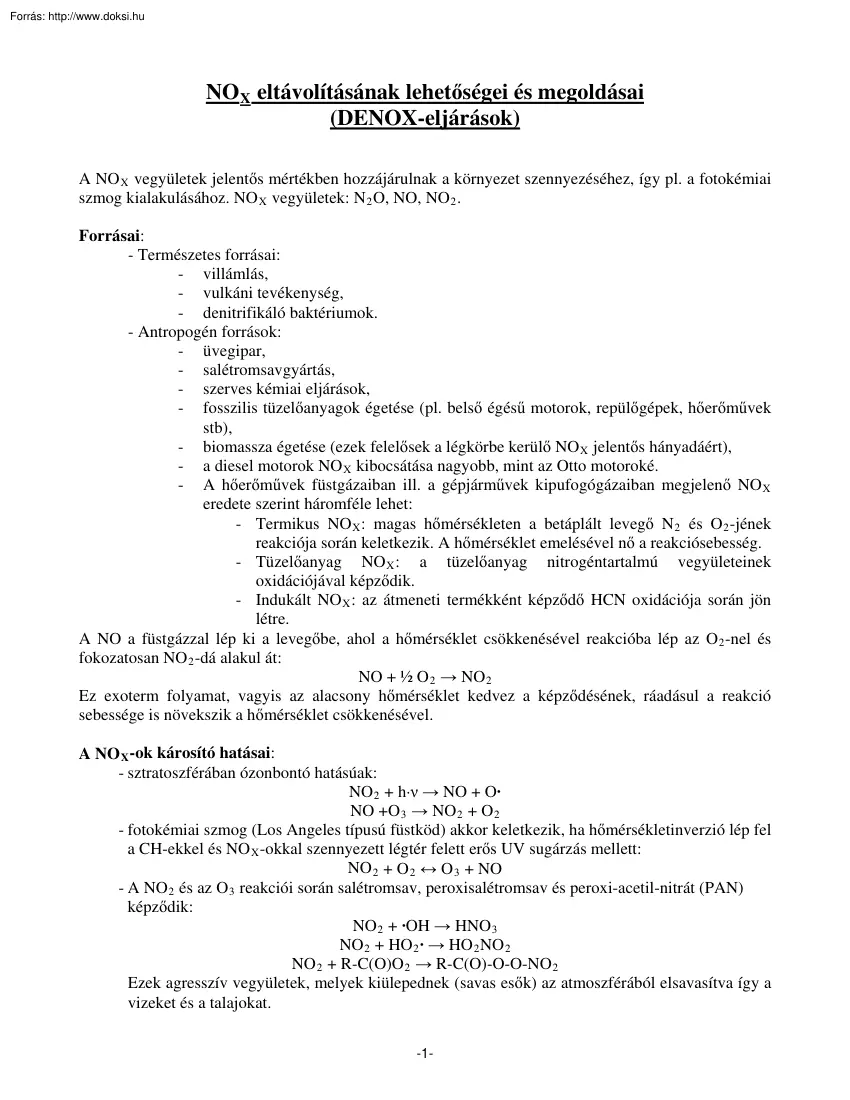 DENOX-eljárások
