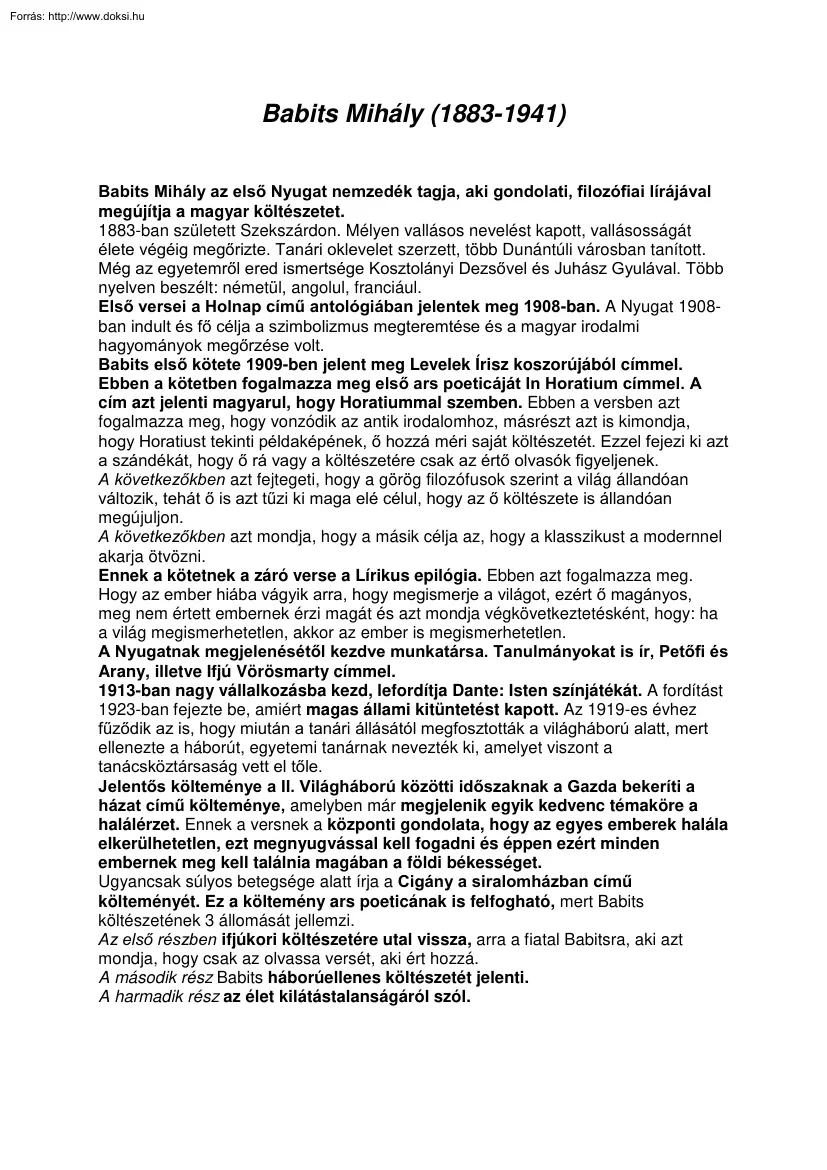 Babits Mihály