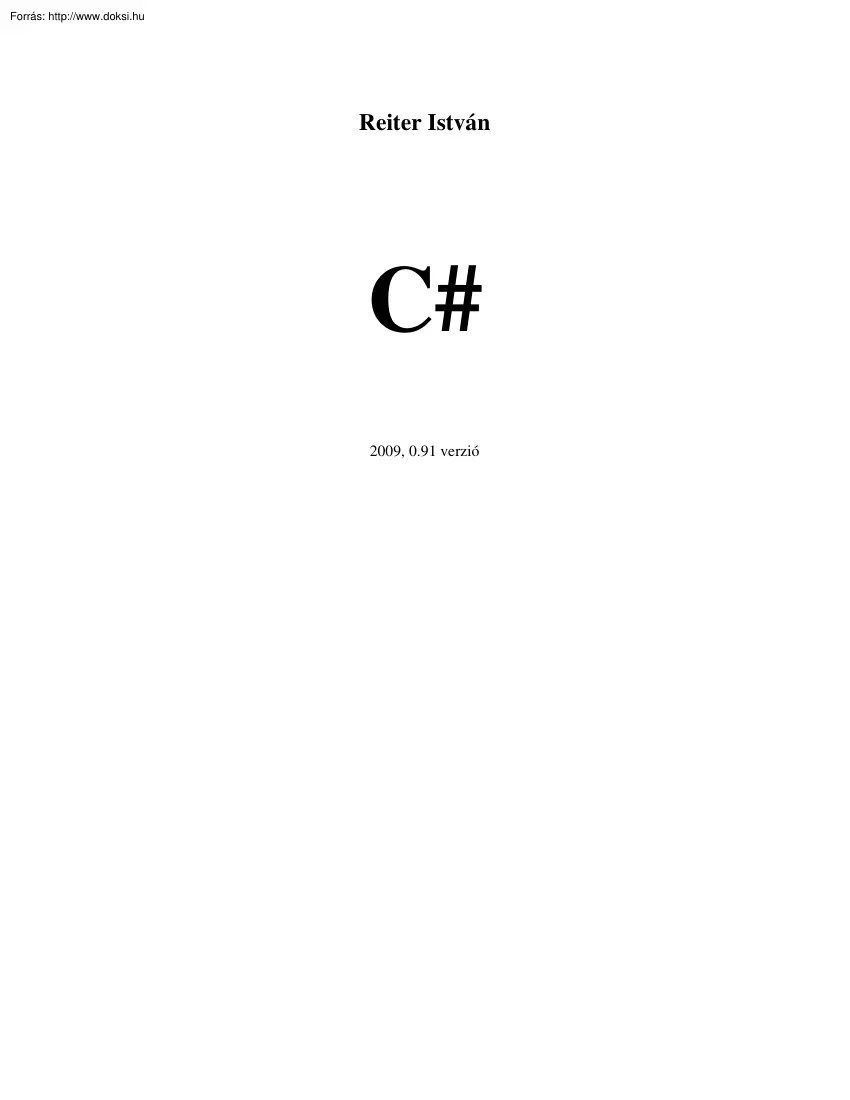 Reiter István - C#