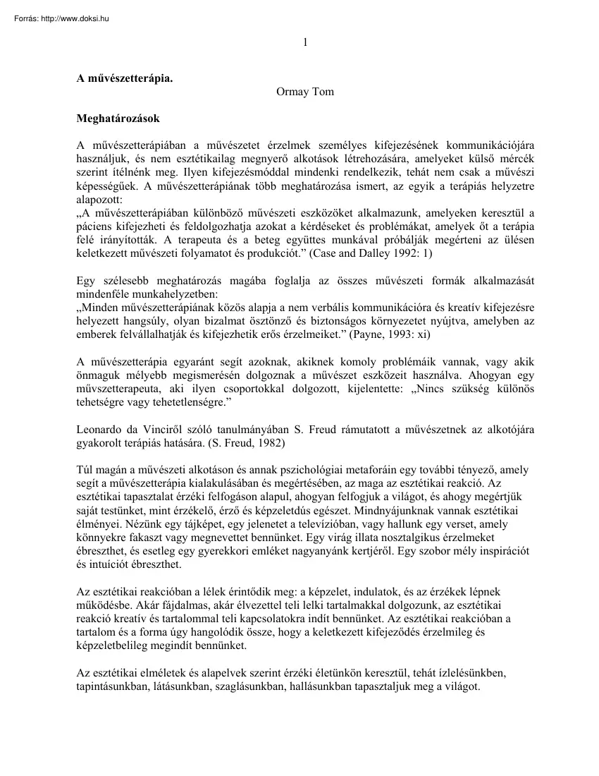 A művészetterápia