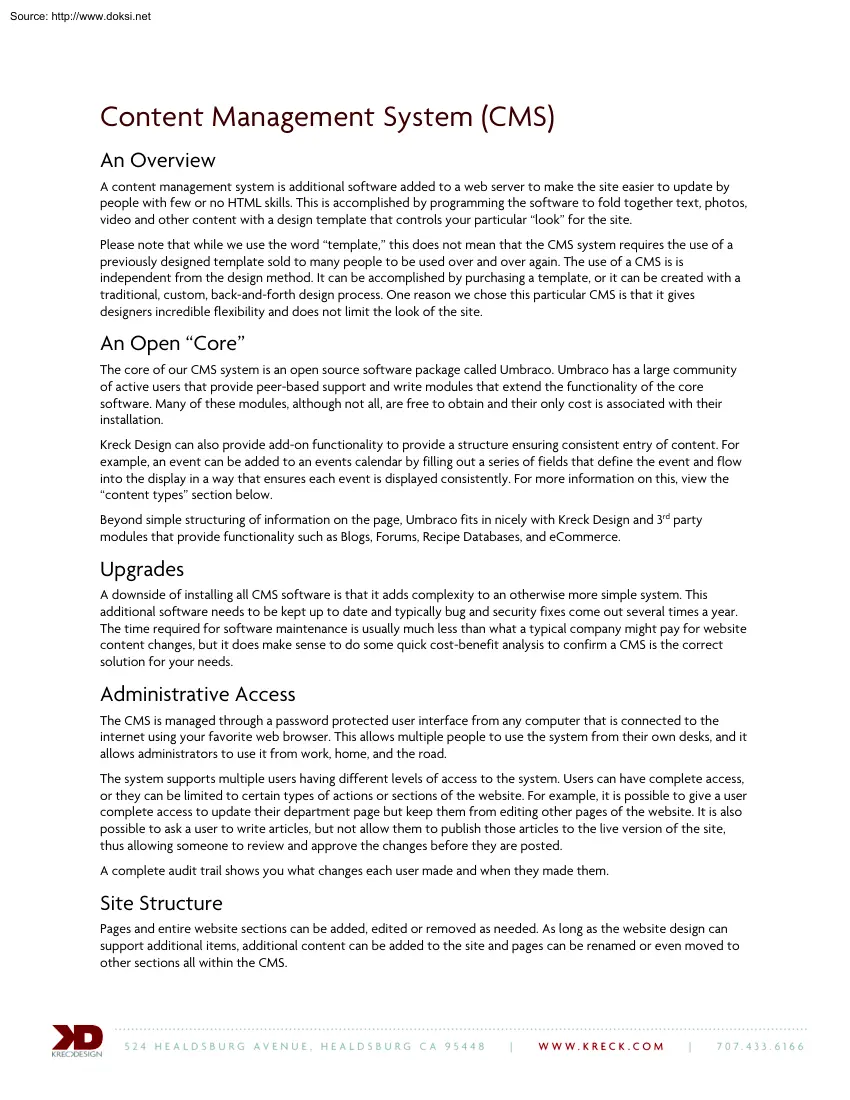 Content Management System, CMS