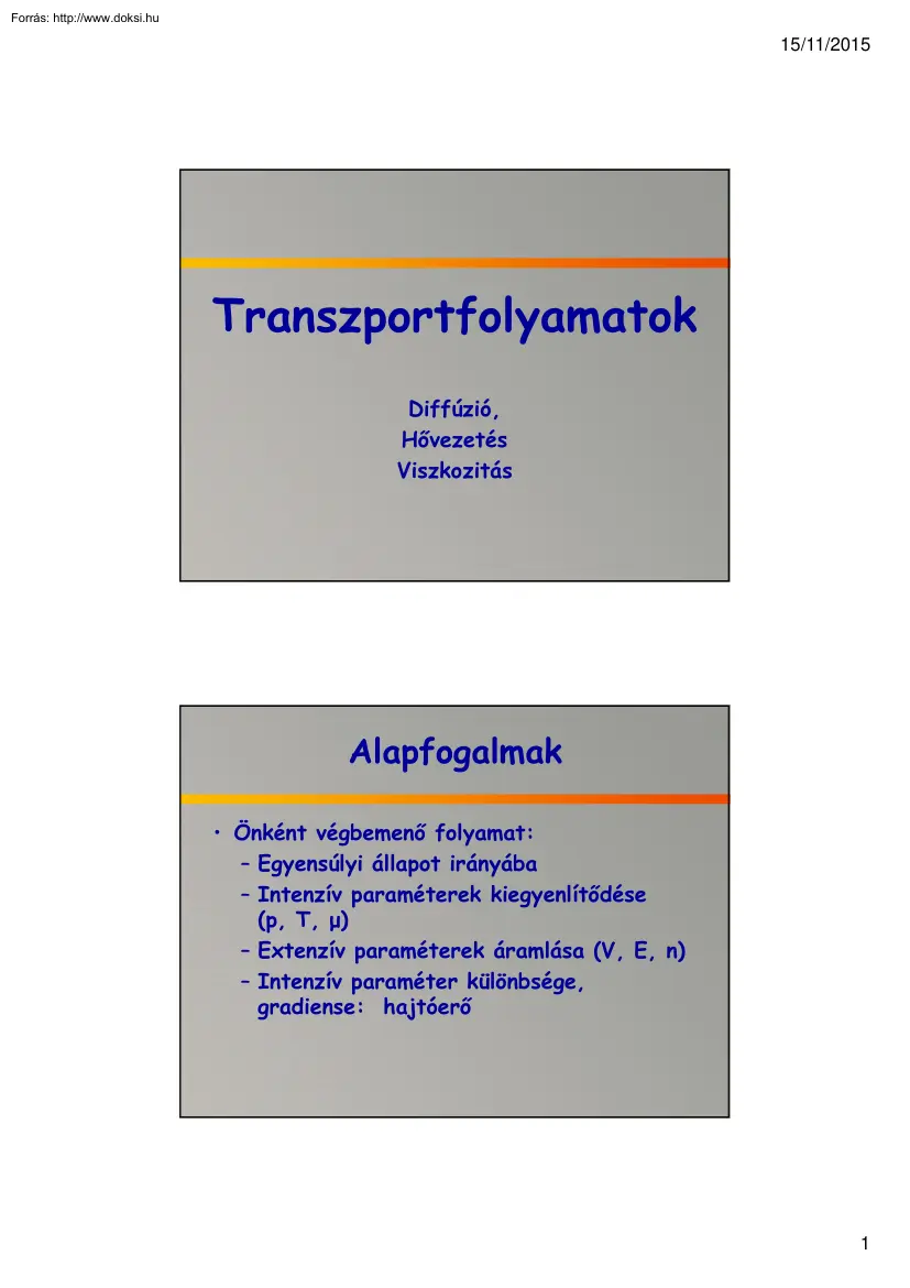 Transzportfolyamatok