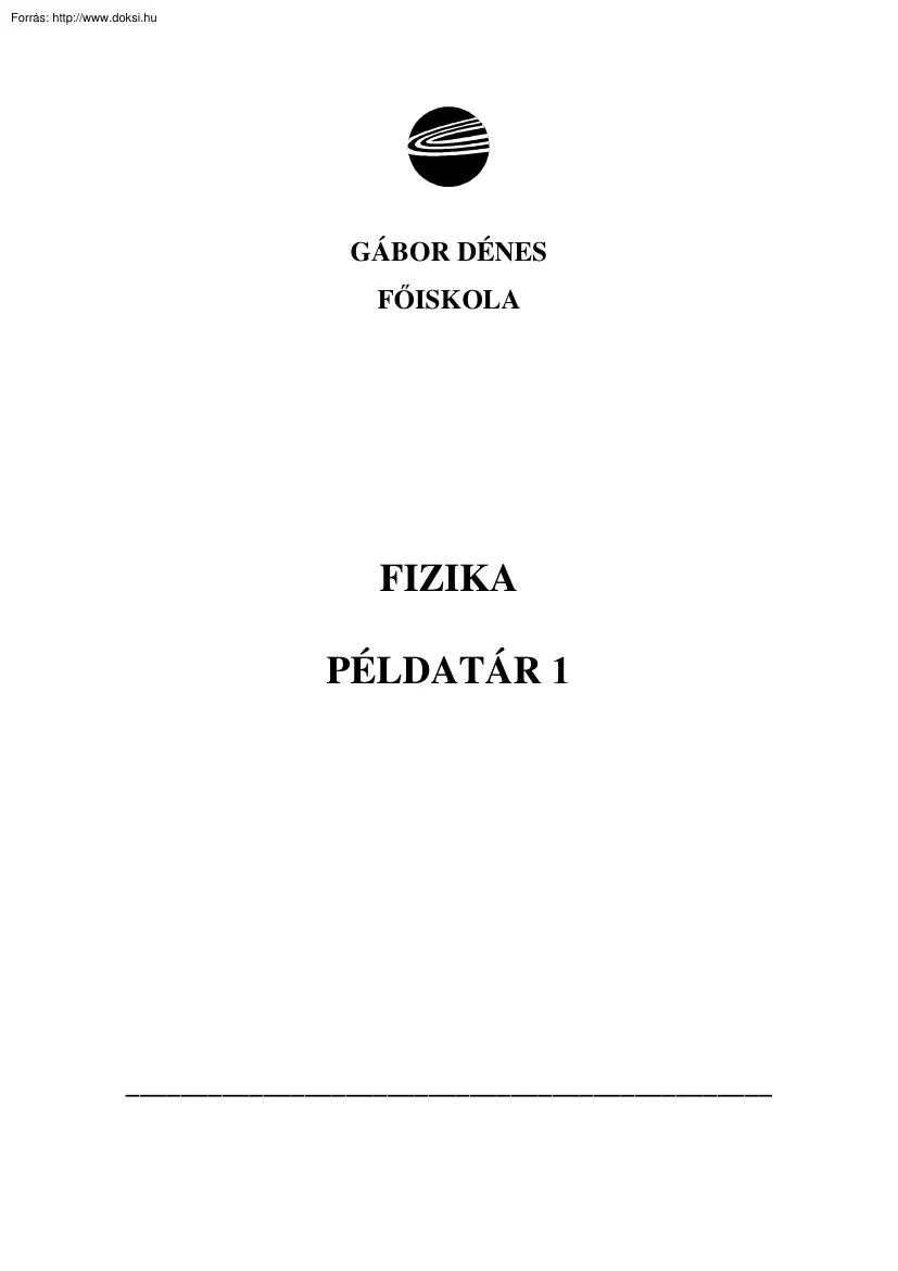 GDF Fizika példatár I