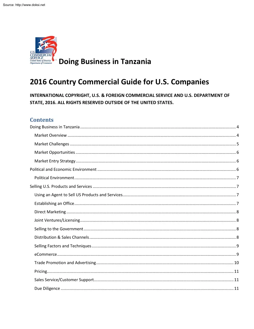 Doing Business in Tanzania