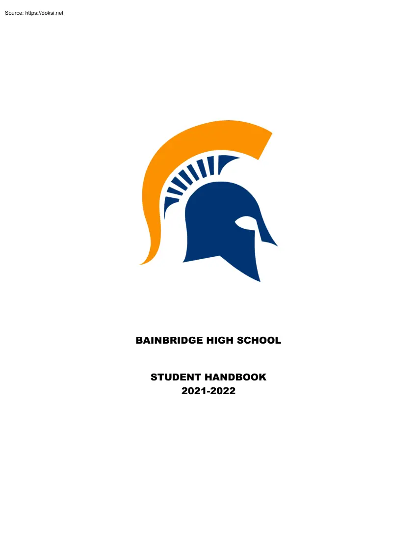 Bainbridge High School, Student Handbook