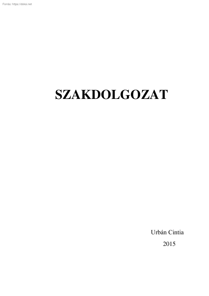Urbán Cintia - Alternatív városnézés Budapesten, mint új kihívás az idegenforgalmi szakma