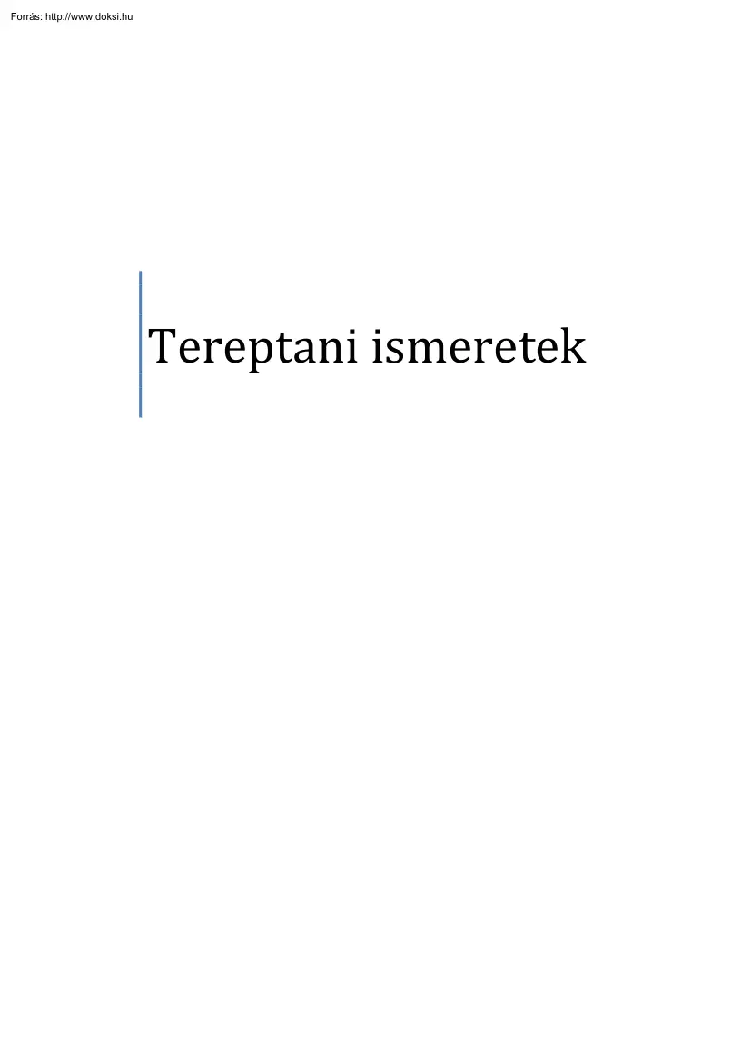 Tereptani ismeretek
