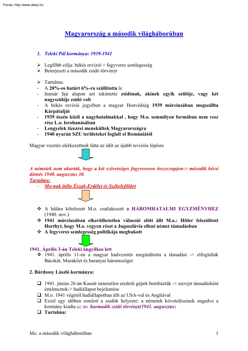 Magyarország a második világháborúban