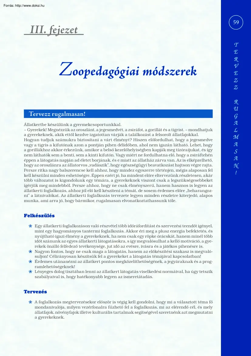 Zoopedagógiai módszerek