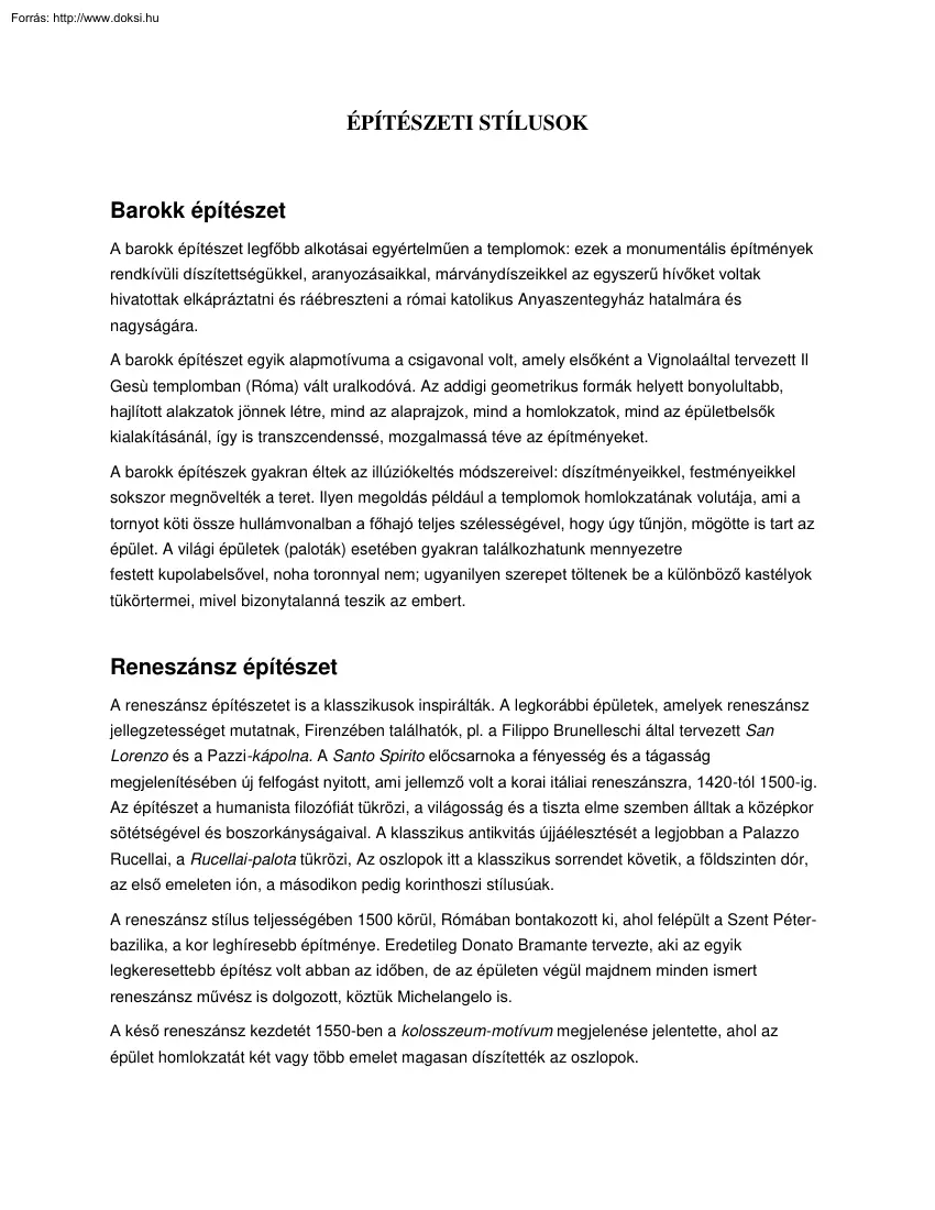 Építészeti stílusok