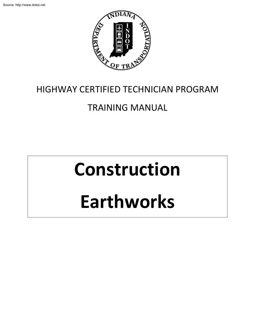 Construction Earthworks, Training Manual