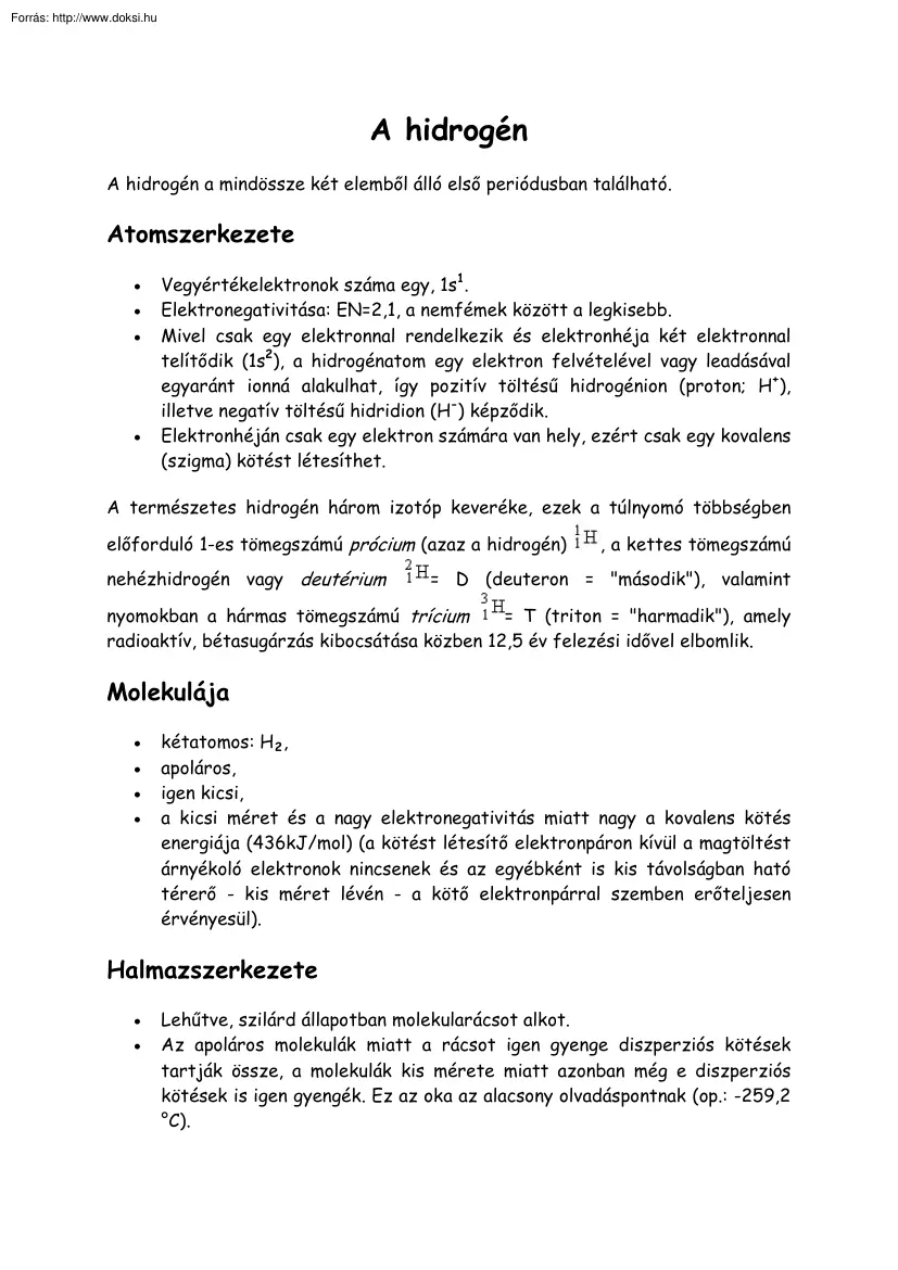 Láng Dávid - A Hidrogén