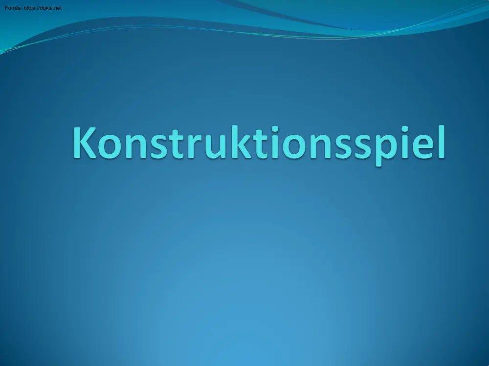 Gacs Levente - Konstruktionsspiel