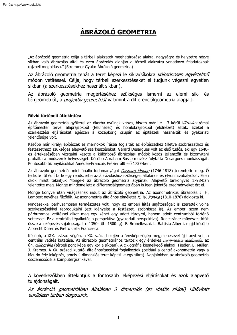 Ábrázoló geometria