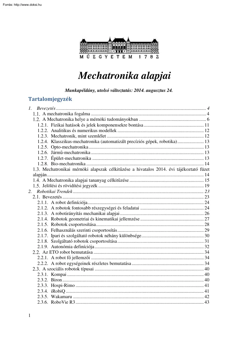 A mechatronika alapjai