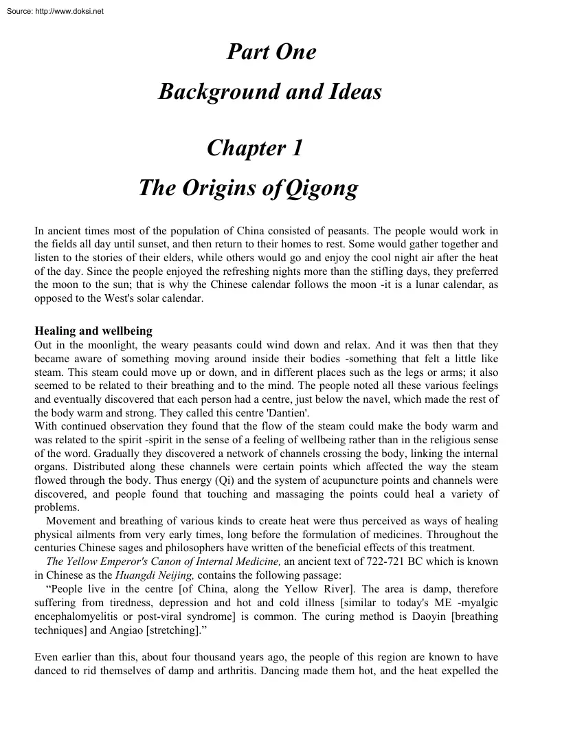 Martial Arts - Qigong For Health And Vitality