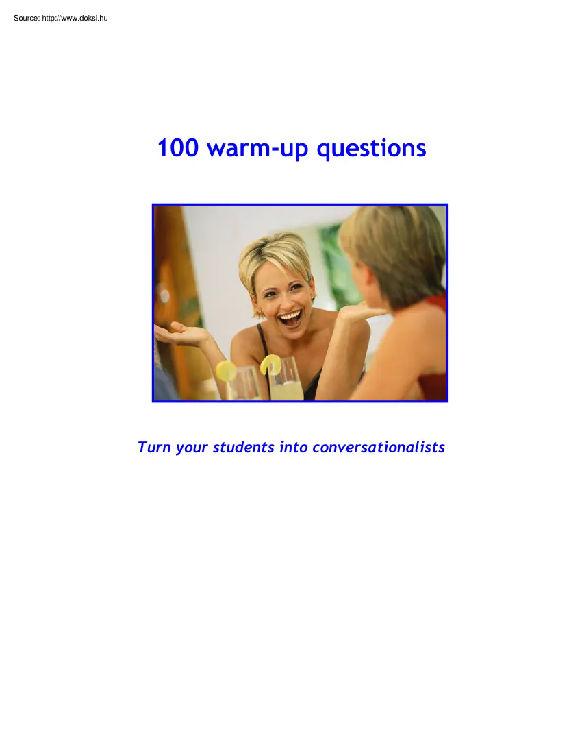 100 warm up questions