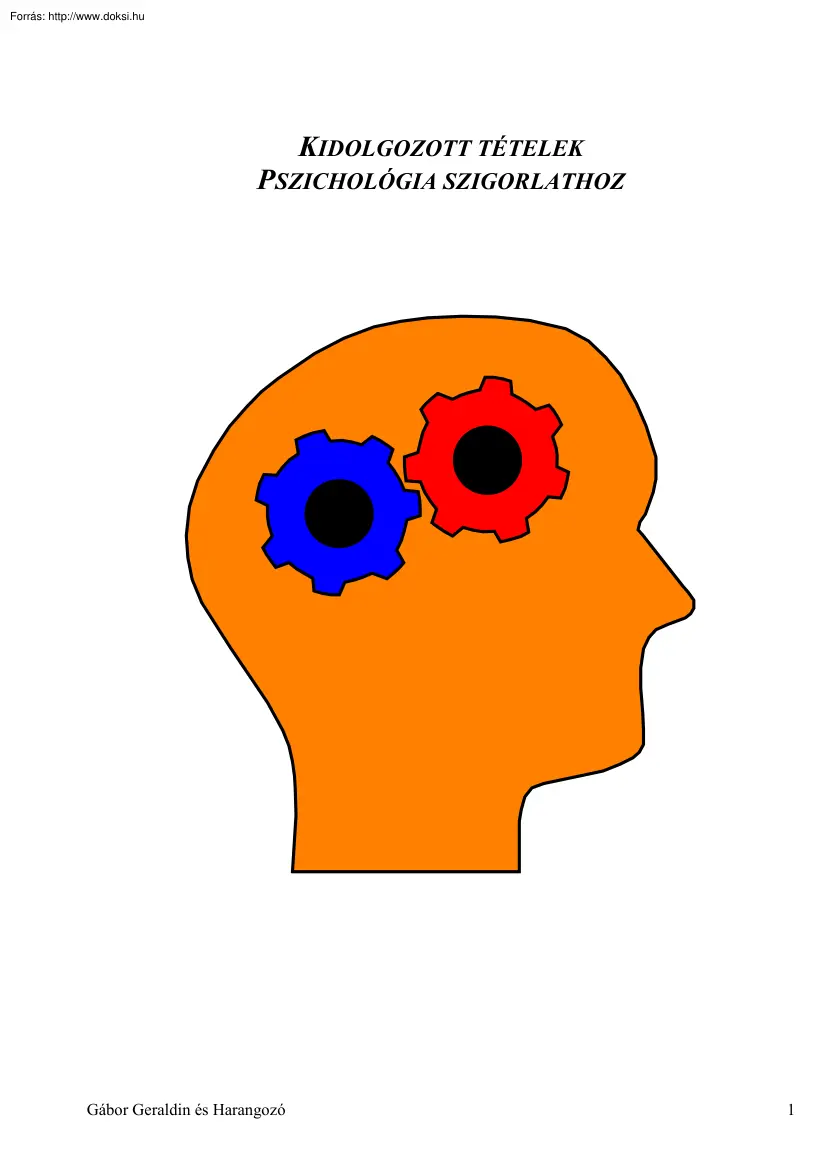 Pszichológia szigorlat, 2001