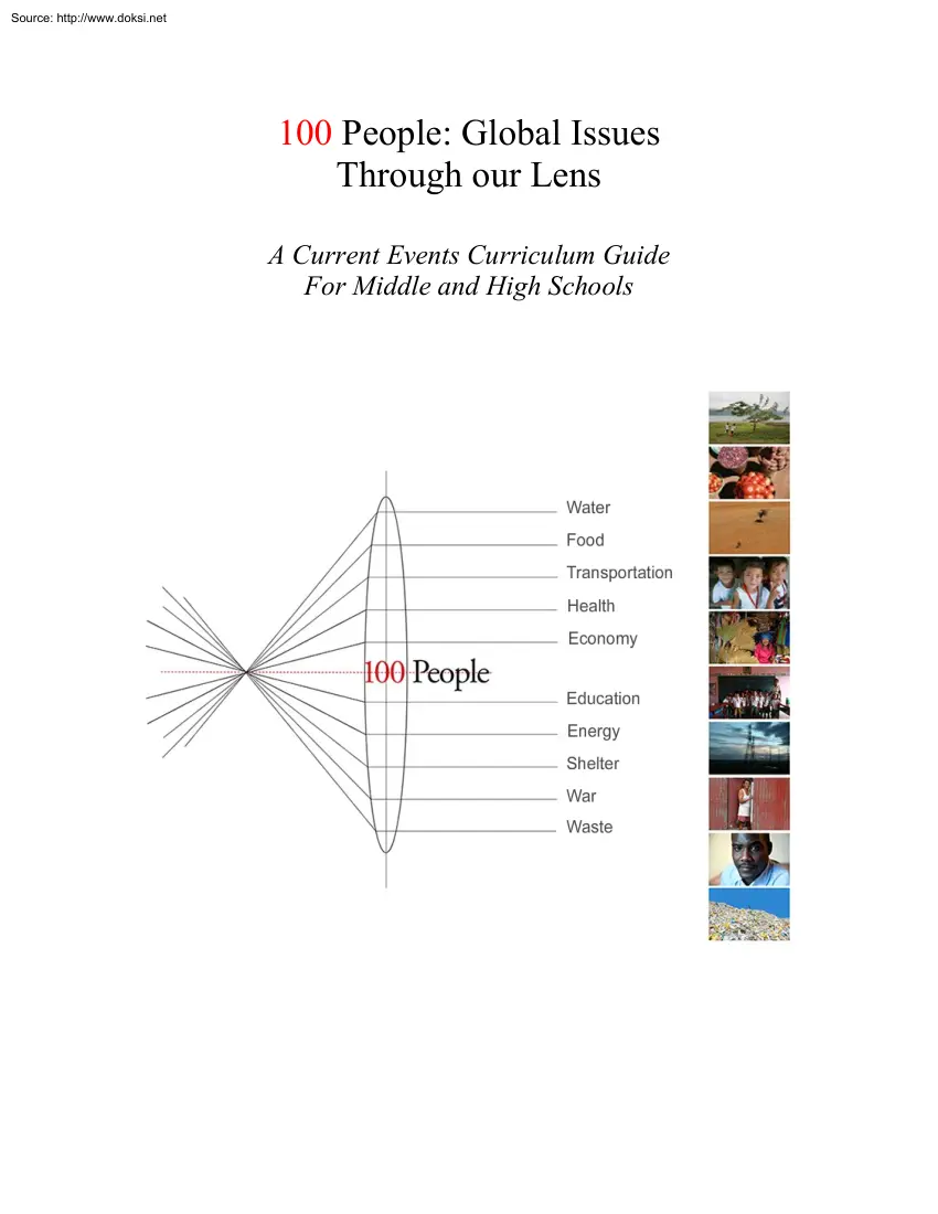 100 People, Global Issues Through our Lens, A Current Events Curriculum Guide For Middle and High