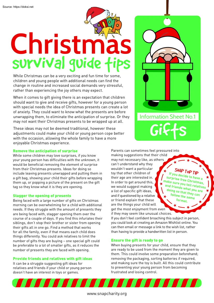 Christmas Survival Guide Tips