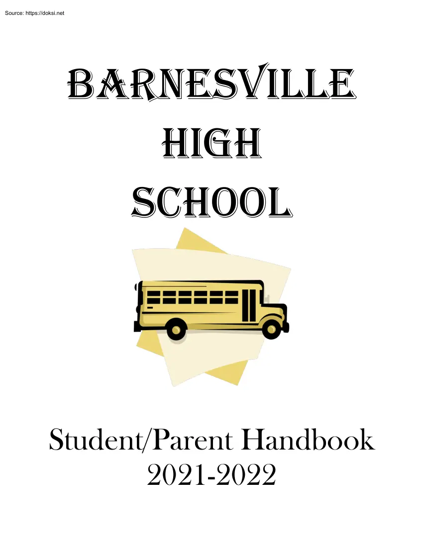 Barnesville High School, Student Parent Handbook