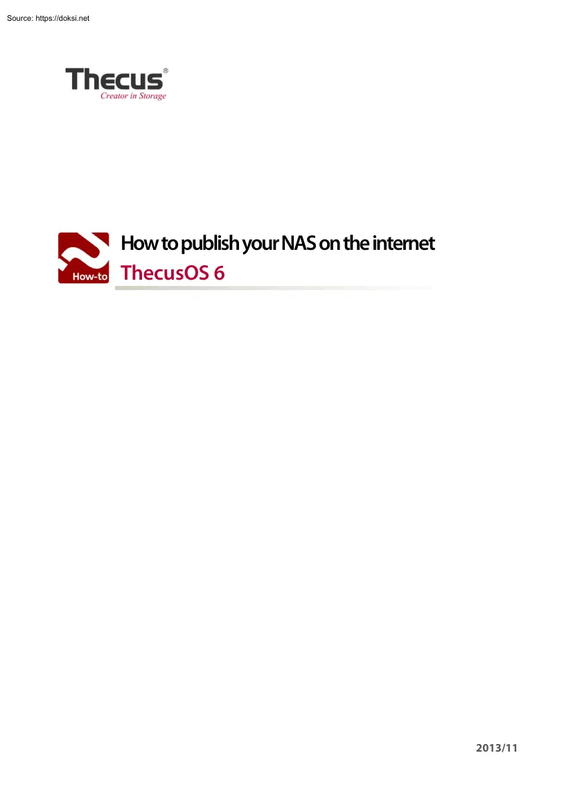 How to Publish Your NAS on the Internet, ThecusOS 6
