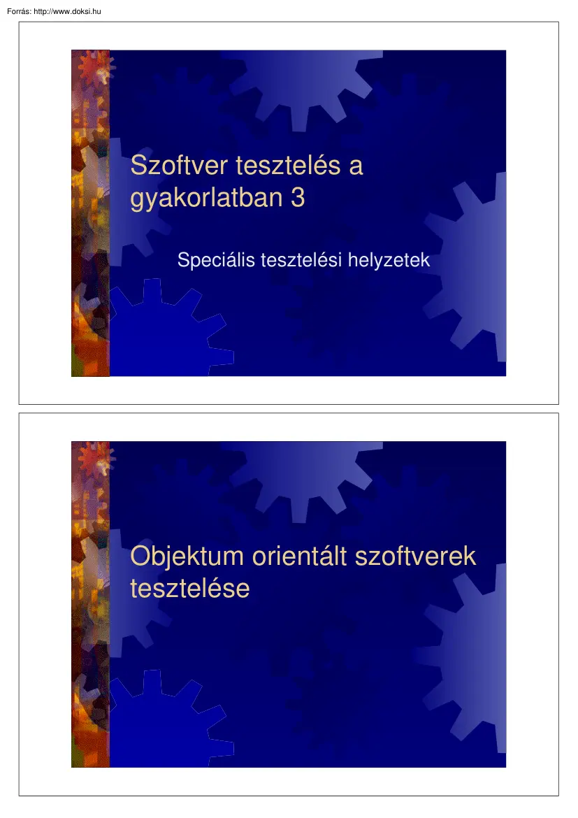 Szoftvertesztelés III előadás