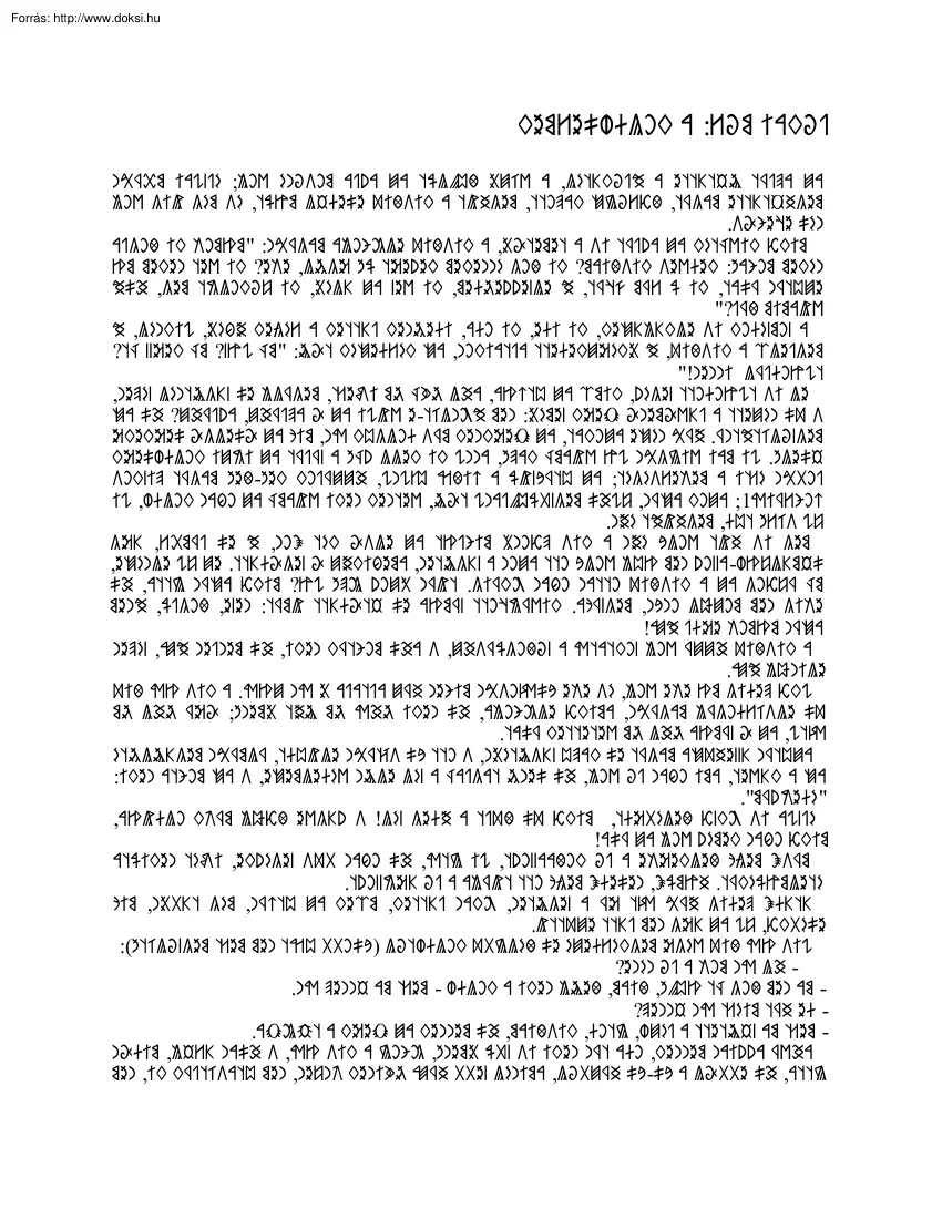 Jókai Mór - A koldusgyermek, rovásírással