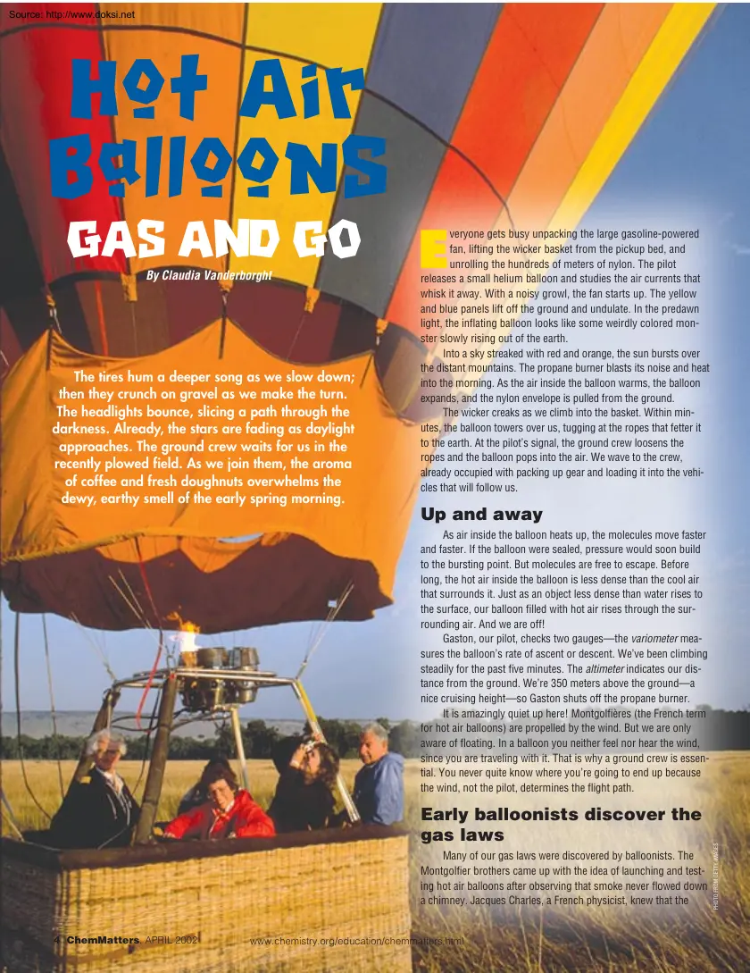 Claudia Vanderborght - Hot Air Balloons, Gas and Go