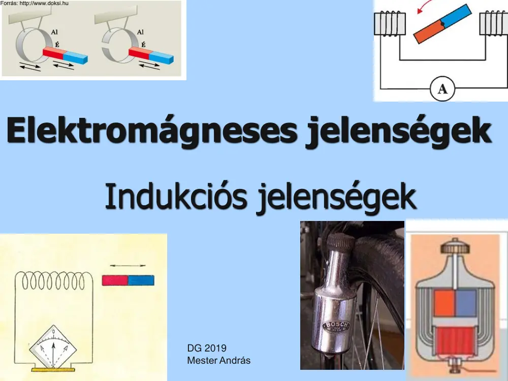 Mester András - Elektromágneses jelenségek, Indukciós jelenségek