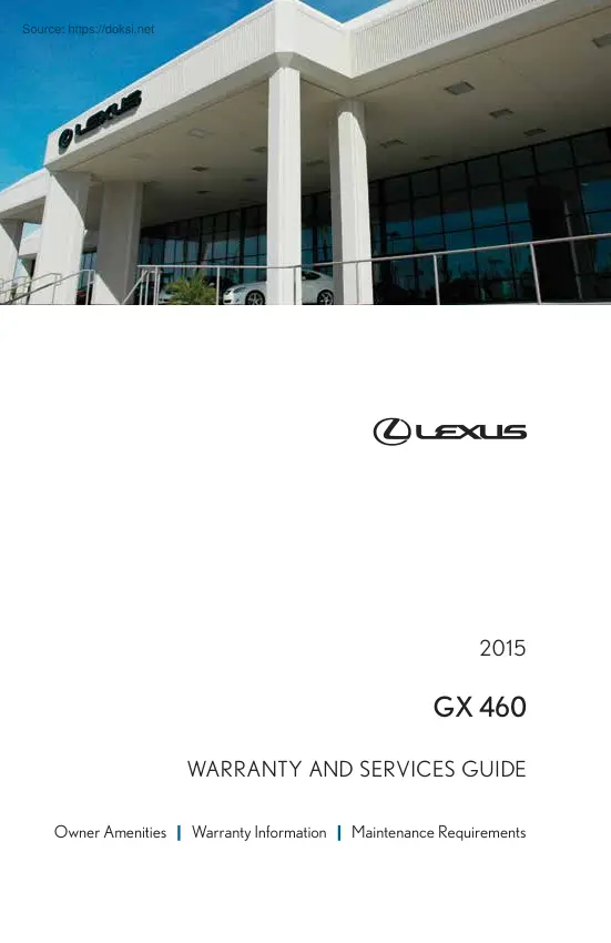 Lexus GX 460, 2015 owners manual