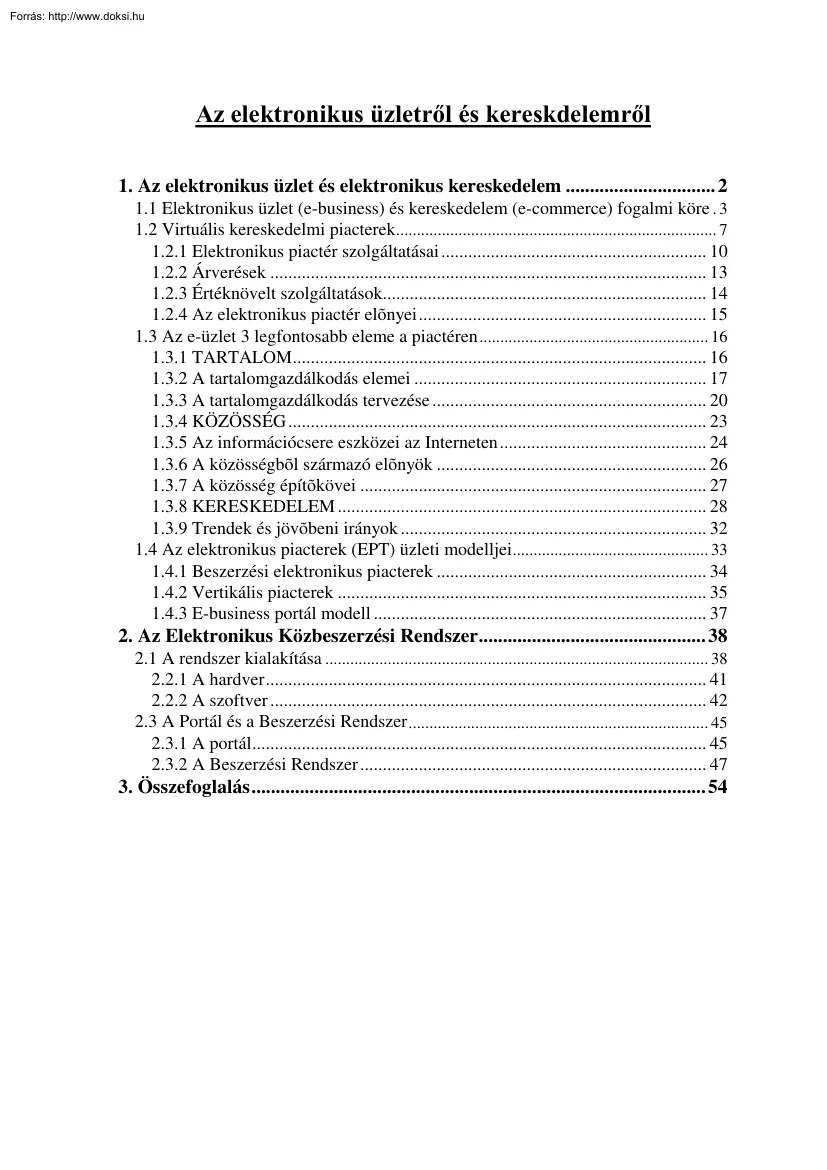 Az elektronikus üzletről és kereskedelemről